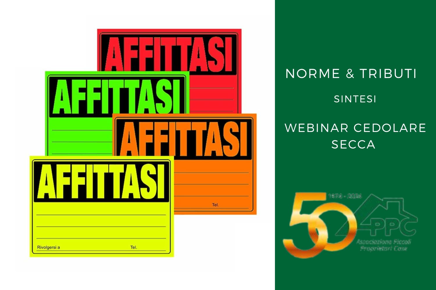 Norme & Tributi sintesi Webinar cedolare secca